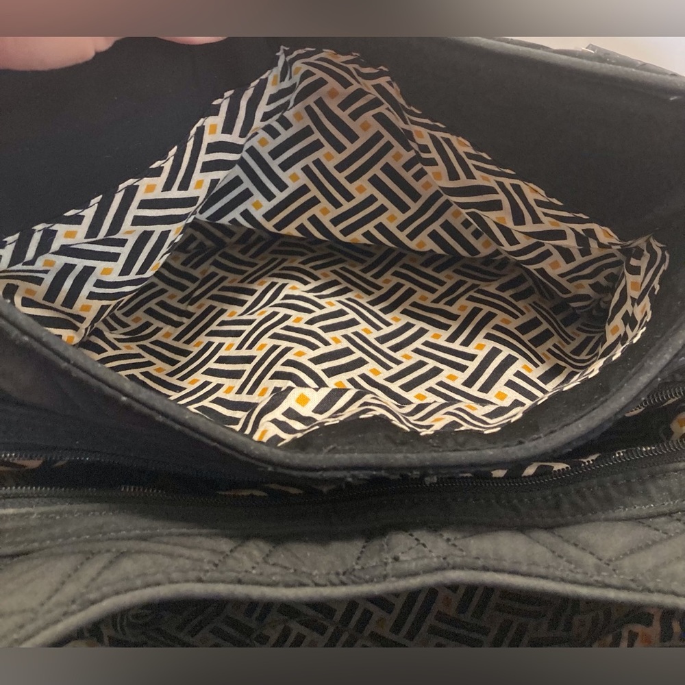 Vera Bradley Black Microfiber Multi Section Bag - image 4